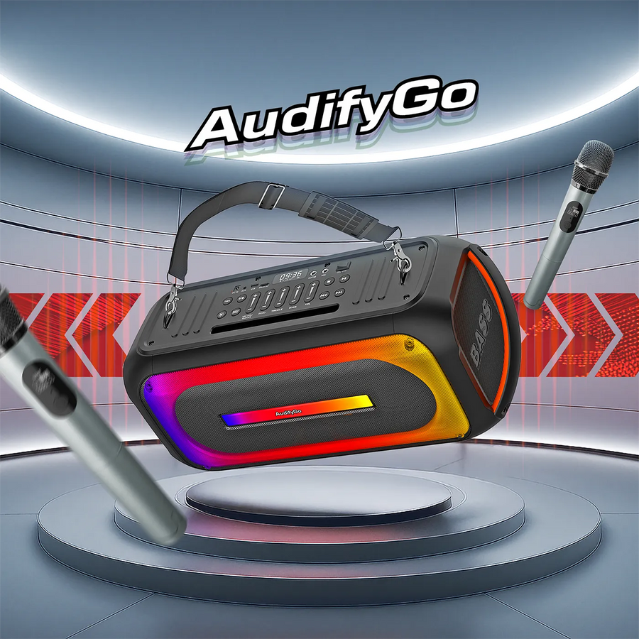 MAGIC STAR AudifyGo Party Speaker with LED Lights