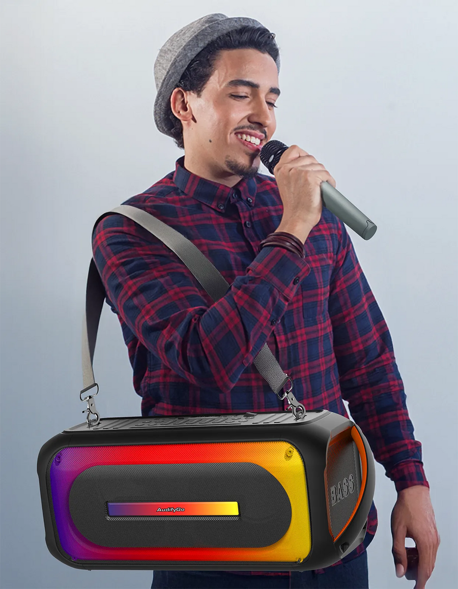 MAGICSTAR AudifyGo BB360 Party Speaker with LED Lights