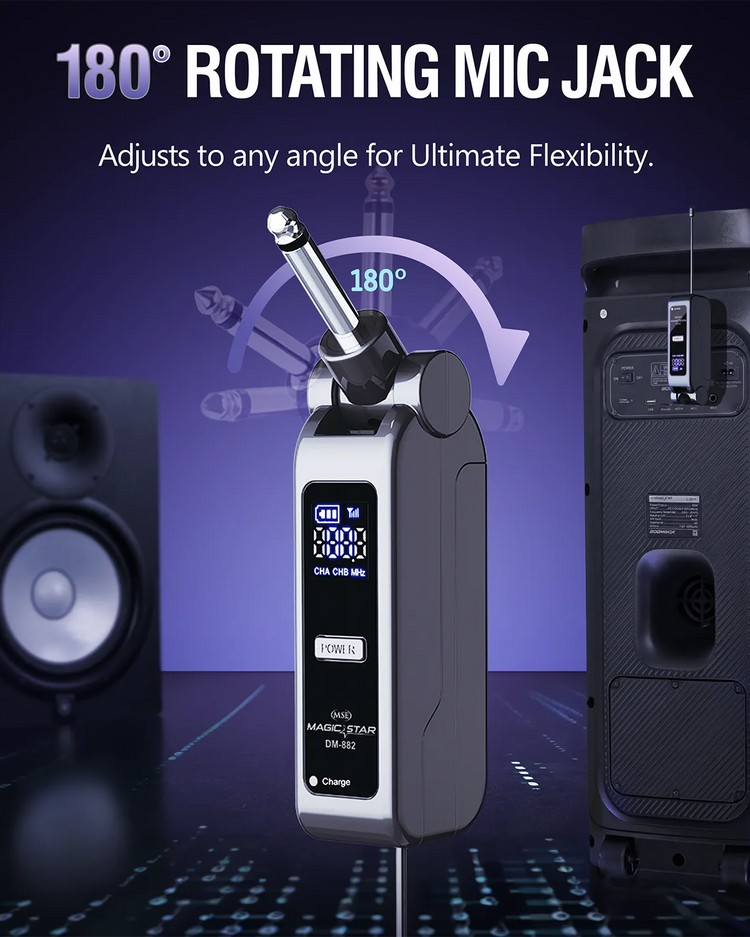 MagicStar professional UHF wireless microphone pair — product photo 4
