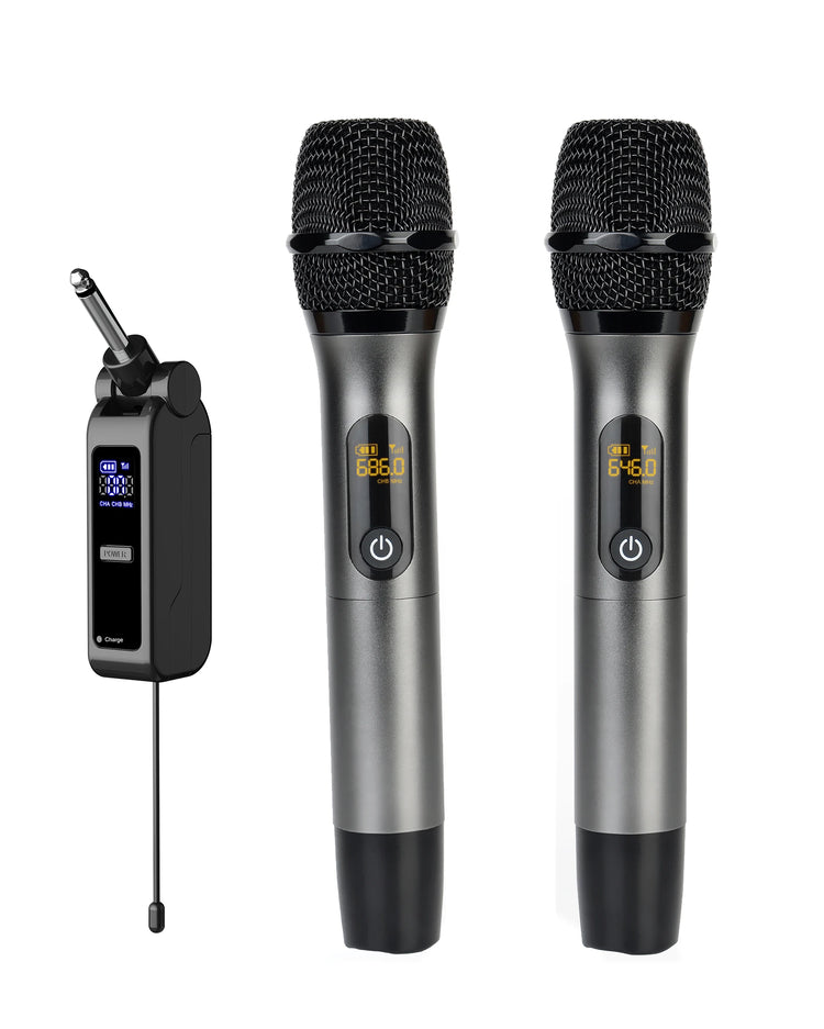 MagicStar professional UHF wireless microphone pair — product photo 1