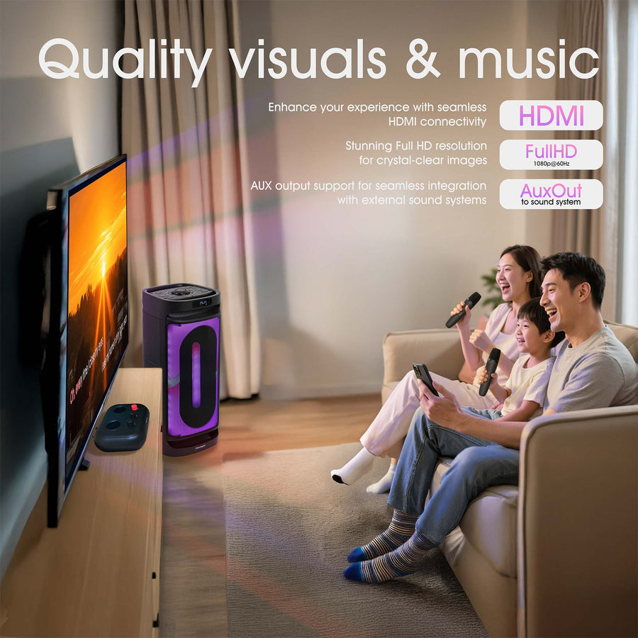 D'Maestro MS-A15 + BoomBox L-2811 Karaoke Party Bundle