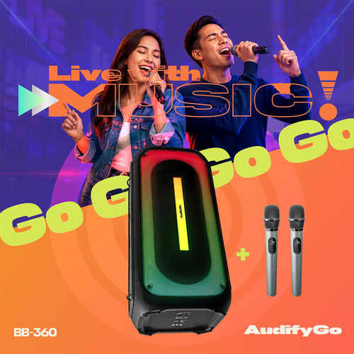 MAGIC STAR AudifyGo Party Speaker with LED Lights