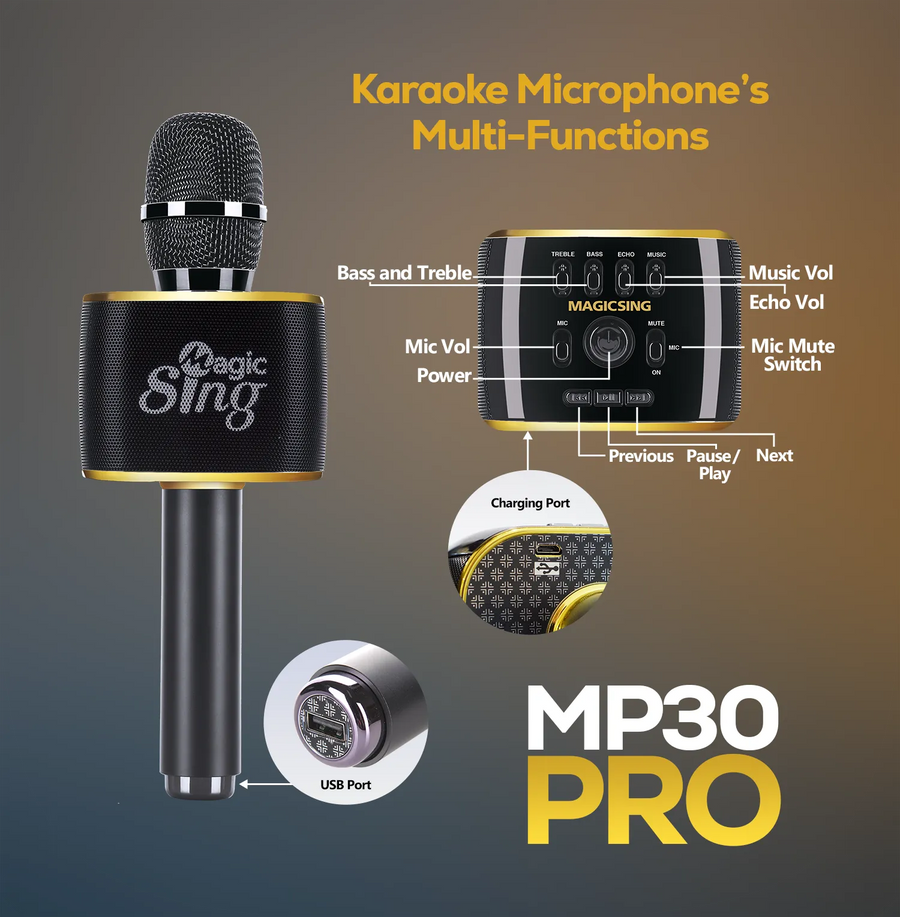 MP30 MagicSing All-in-One Karaoke Microphone