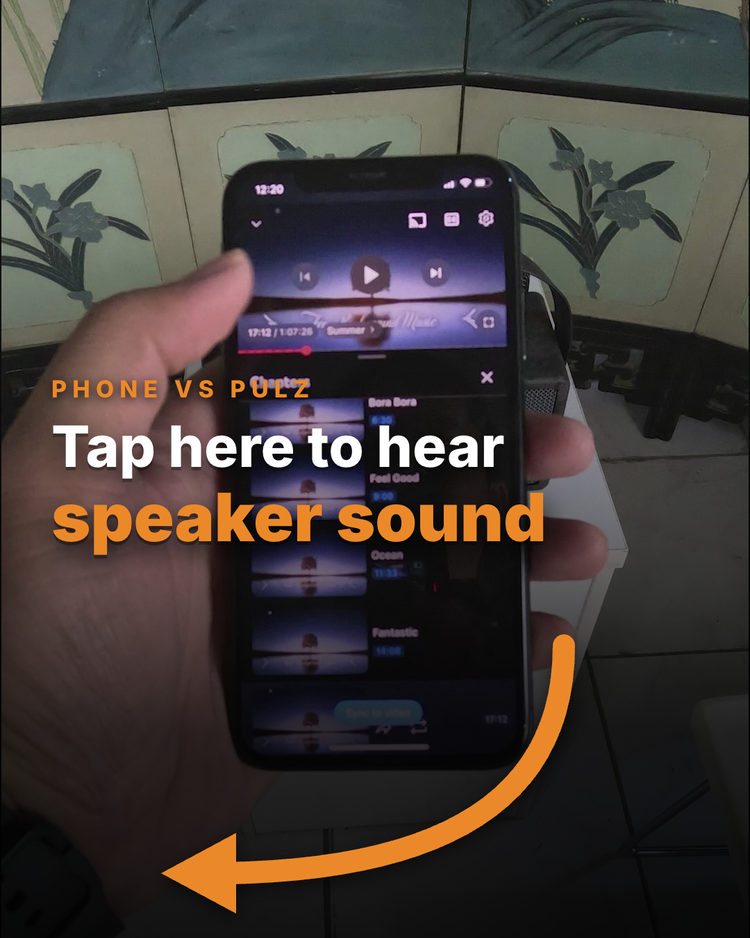 Phone speaker compared with the PulZ